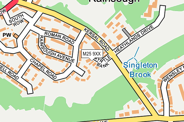 M25 9XX map - OS OpenMap – Local (Ordnance Survey) M25 9XX map - OS OpenMap – Local (Ordnance Survey)