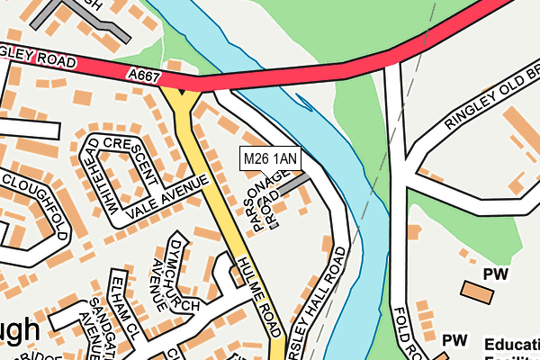 M26 1AN map - OS OpenMap – Local (Ordnance Survey) M26 1AN map - OS OpenMap – Local (Ordnance Survey)