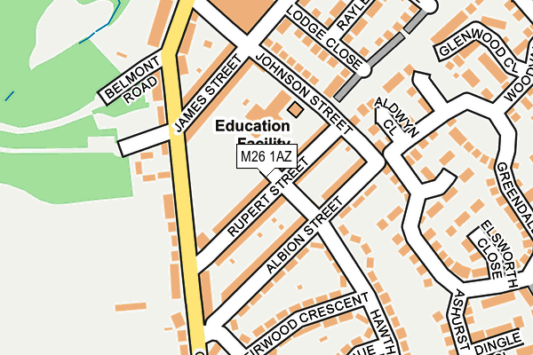M26 1AZ map - OS OpenMap – Local (Ordnance Survey) M26 1AZ map - OS OpenMap – Local (Ordnance Survey)