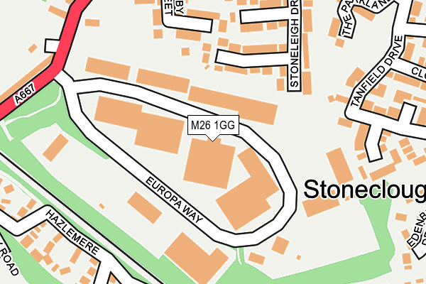 M26 1GG map - OS OpenMap – Local (Ordnance Survey) M26 1GG map - OS OpenMap – Local (Ordnance Survey)
