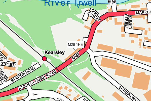 M26 1HE map - OS OpenMap – Local (Ordnance Survey) M26 1HE map - OS OpenMap – Local (Ordnance Survey)