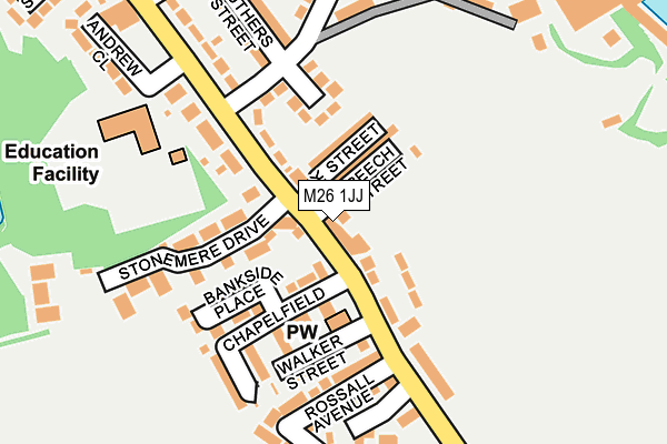 M26 1JJ map - OS OpenMap – Local (Ordnance Survey) M26 1JJ map - OS OpenMap – Local (Ordnance Survey)