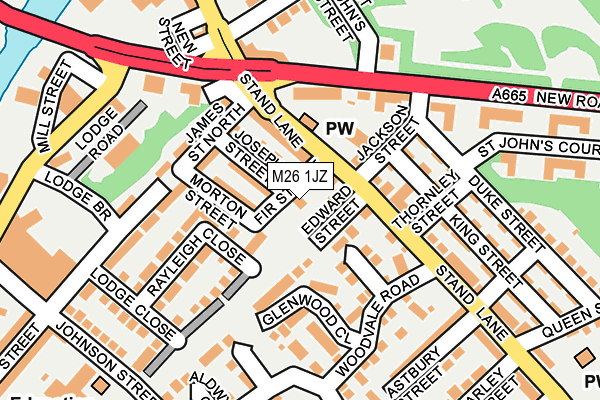 M26 1JZ map - OS OpenMap – Local (Ordnance Survey)