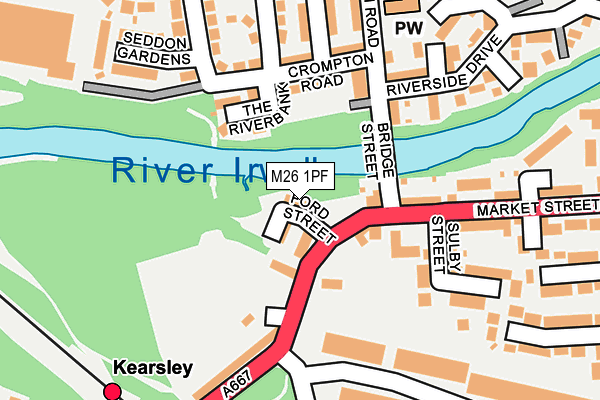 M26 1PF map - OS OpenMap – Local (Ordnance Survey)