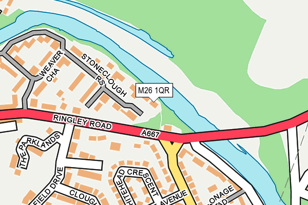 M26 1QR map - OS OpenMap – Local (Ordnance Survey) M26 1QR map - OS OpenMap – Local (Ordnance Survey)