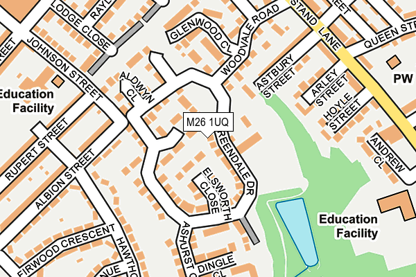 M26 1UQ map - OS OpenMap – Local (Ordnance Survey)
