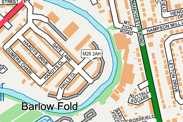 M26 2AH map - OS OpenMap – Local (Ordnance Survey) M26 2AH map - OS OpenMap – Local (Ordnance Survey)