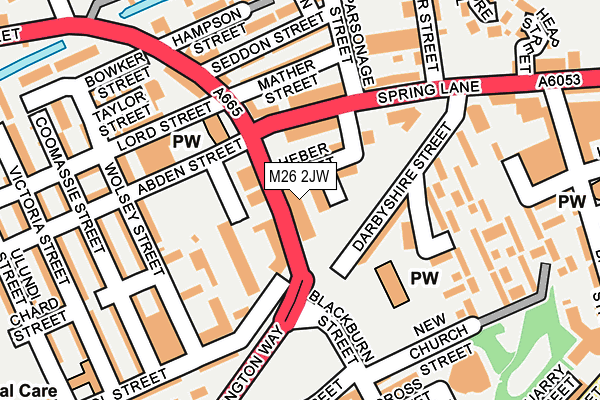 M26 2JW map - OS OpenMap – Local (Ordnance Survey) M26 2JW map - OS OpenMap – Local (Ordnance Survey)