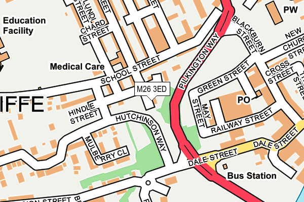 M26 3ED map - OS OpenMap – Local (Ordnance Survey) M26 3ED map - OS OpenMap – Local (Ordnance Survey)
