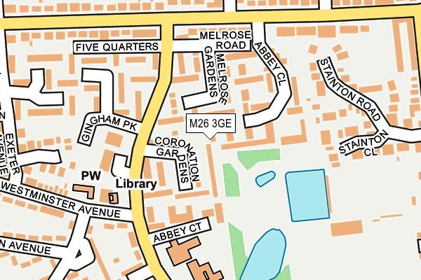M26 3GE map - OS OpenMap – Local (Ordnance Survey) M26 3GE map - OS OpenMap – Local (Ordnance Survey)