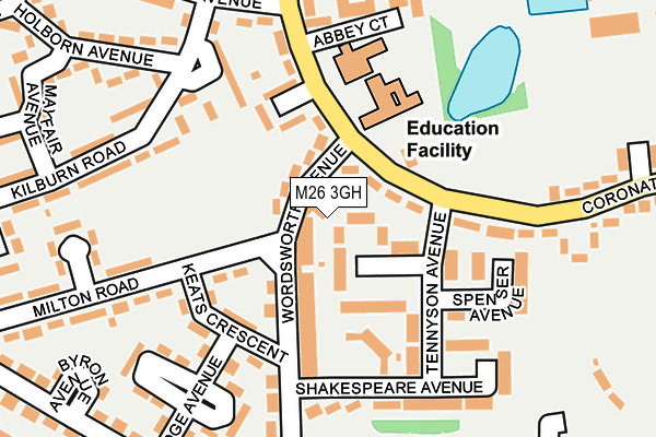 M26 3GH map - OS OpenMap – Local (Ordnance Survey) M26 3GH map - OS OpenMap – Local (Ordnance Survey)