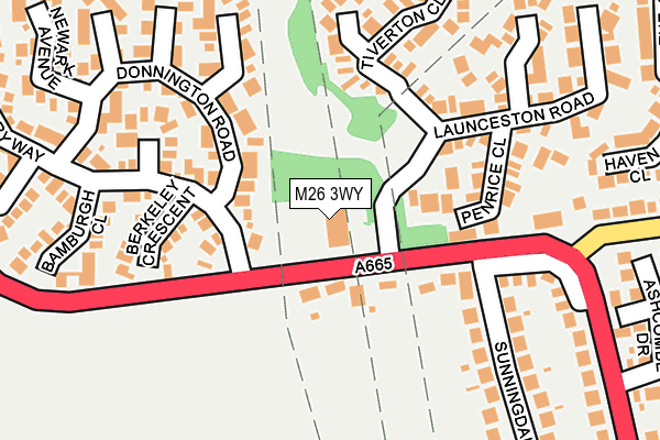 M26 3WY map - OS OpenMap – Local (Ordnance Survey) M26 3WY map - OS OpenMap – Local (Ordnance Survey)