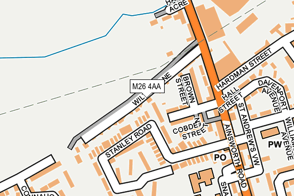 M26 4AA map - OS OpenMap – Local (Ordnance Survey) M26 4AA map - OS OpenMap – Local (Ordnance Survey)