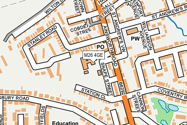 M26 4GE map - OS OpenMap – Local (Ordnance Survey) M26 4GE map - OS OpenMap – Local (Ordnance Survey)