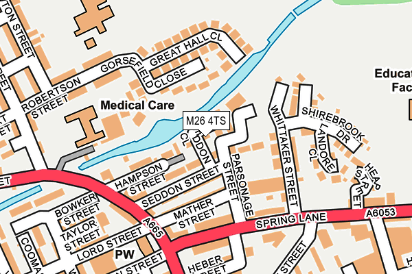 M26 4TS map - OS OpenMap – Local (Ordnance Survey) M26 4TS map - OS OpenMap – Local (Ordnance Survey)