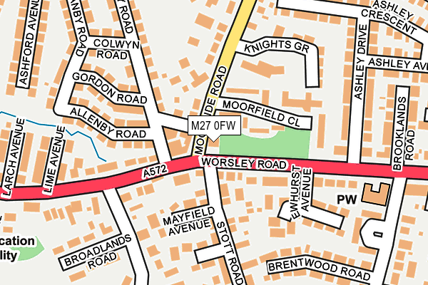 M27 0FW map - OS OpenMap – Local (Ordnance Survey) M27 0FW map - OS OpenMap – Local (Ordnance Survey)