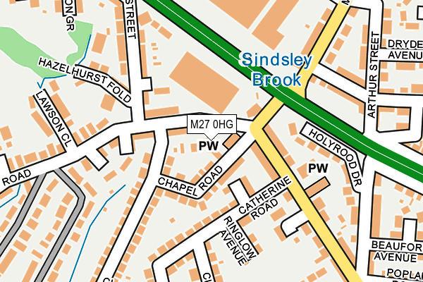 M27 0HG map - OS OpenMap – Local (Ordnance Survey) M27 0HG map - OS OpenMap – Local (Ordnance Survey)
