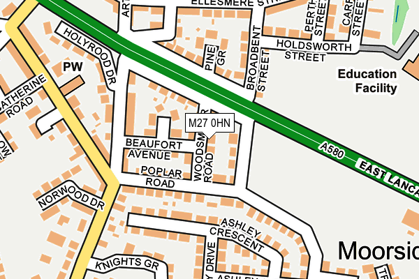 M27 0HN map - OS OpenMap – Local (Ordnance Survey) M27 0HN map - OS OpenMap – Local (Ordnance Survey)