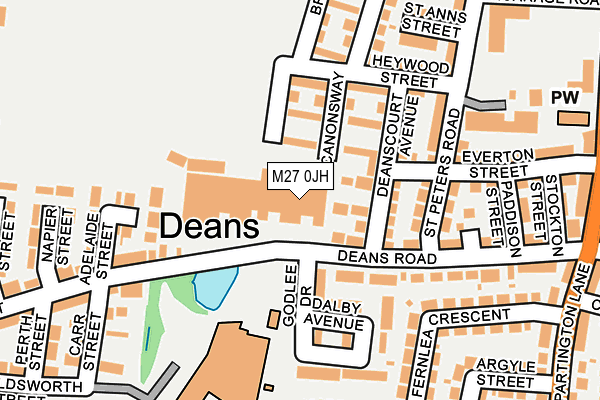 M27 0JH map - OS OpenMap – Local (Ordnance Survey) M27 0JH map - OS OpenMap – Local (Ordnance Survey)