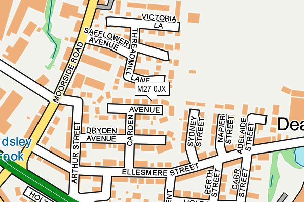 M27 0JX map - OS OpenMap – Local (Ordnance Survey) M27 0JX map - OS OpenMap – Local (Ordnance Survey)