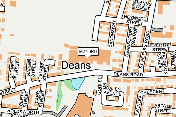 M27 0RD map - OS OpenMap – Local (Ordnance Survey) M27 0RD map - OS OpenMap – Local (Ordnance Survey)