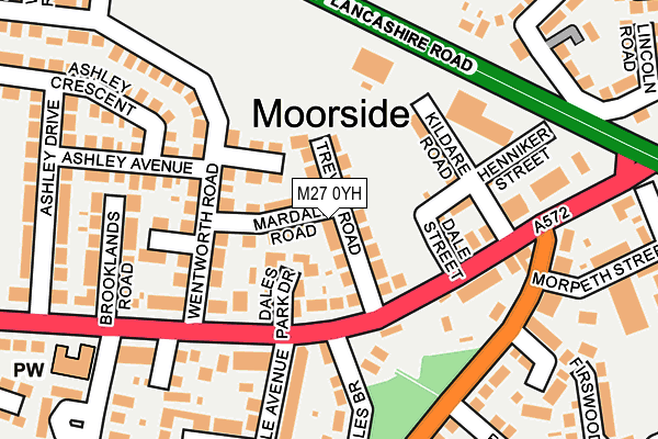 M27 0YH map - OS OpenMap – Local (Ordnance Survey) M27 0YH map - OS OpenMap – Local (Ordnance Survey)
