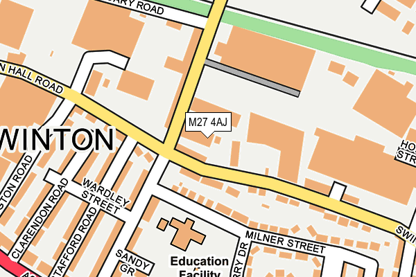 M27 4AJ map - OS OpenMap – Local (Ordnance Survey) M27 4AJ map - OS OpenMap – Local (Ordnance Survey)