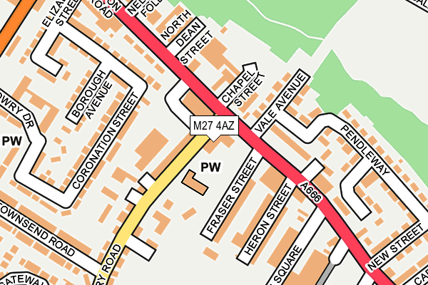 M27 4AZ map - OS OpenMap – Local (Ordnance Survey) M27 4AZ map - OS OpenMap – Local (Ordnance Survey)
