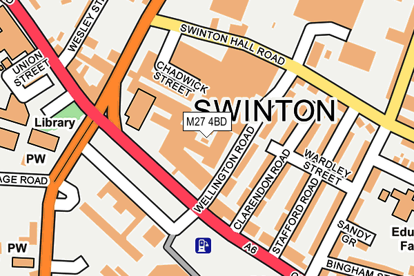 M27 4BD map - OS OpenMap – Local (Ordnance Survey) M27 4BD map - OS OpenMap – Local (Ordnance Survey)