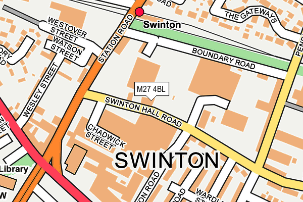 M27 4BL map - OS OpenMap – Local (Ordnance Survey) M27 4BL map - OS OpenMap – Local (Ordnance Survey)