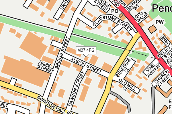 M27 4FG map - OS OpenMap – Local (Ordnance Survey) M27 4FG map - OS OpenMap – Local (Ordnance Survey)