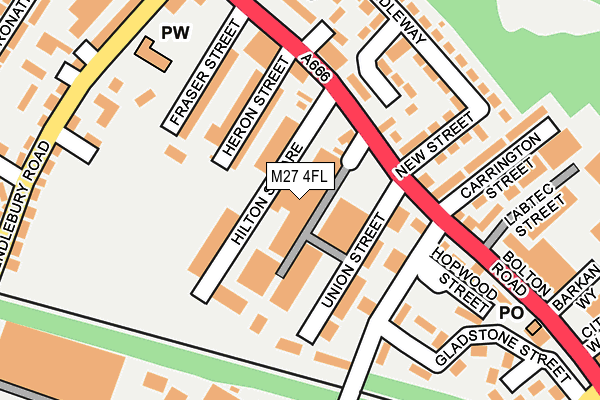 M27 4FL map - OS OpenMap – Local (Ordnance Survey) M27 4FL map - OS OpenMap – Local (Ordnance Survey)