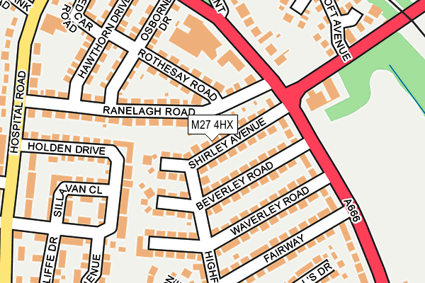M27 4HX map - OS OpenMap – Local (Ordnance Survey) M27 4HX map - OS OpenMap – Local (Ordnance Survey)