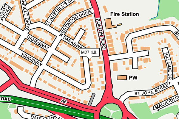 M27 4JL map - OS OpenMap – Local (Ordnance Survey) M27 4JL map - OS OpenMap – Local (Ordnance Survey)