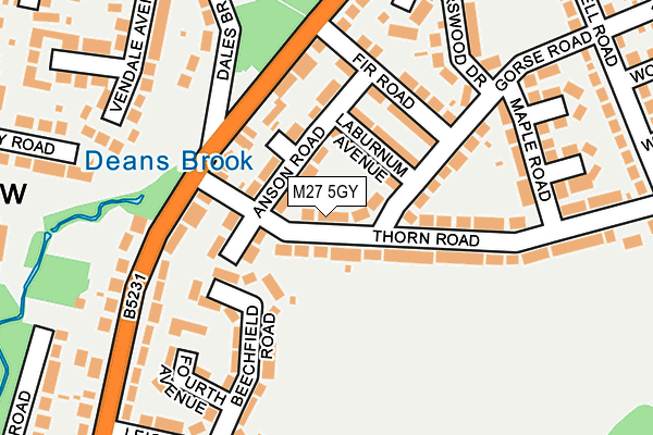 M27 5GY map - OS OpenMap – Local (Ordnance Survey) M27 5GY map - OS OpenMap – Local (Ordnance Survey)