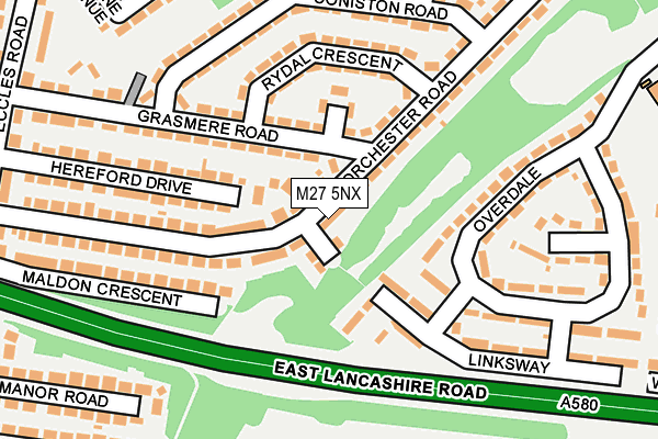 M27 5NX map - OS OpenMap – Local (Ordnance Survey) M27 5NX map - OS OpenMap – Local (Ordnance Survey)