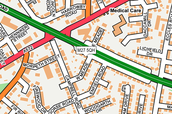 M27 5QH map - OS OpenMap – Local (Ordnance Survey) M27 5QH map - OS OpenMap – Local (Ordnance Survey)