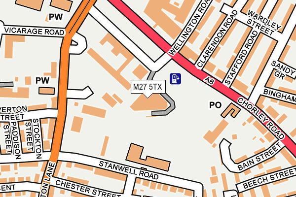 M27 5TX map - OS OpenMap – Local (Ordnance Survey) M27 5TX map - OS OpenMap – Local (Ordnance Survey)
