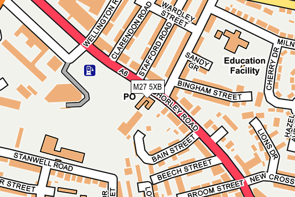 M27 5XB map - OS OpenMap – Local (Ordnance Survey) M27 5XB map - OS OpenMap – Local (Ordnance Survey)