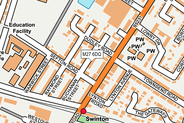 M27 6DQ map - OS OpenMap – Local (Ordnance Survey) M27 6DQ map - OS OpenMap – Local (Ordnance Survey)