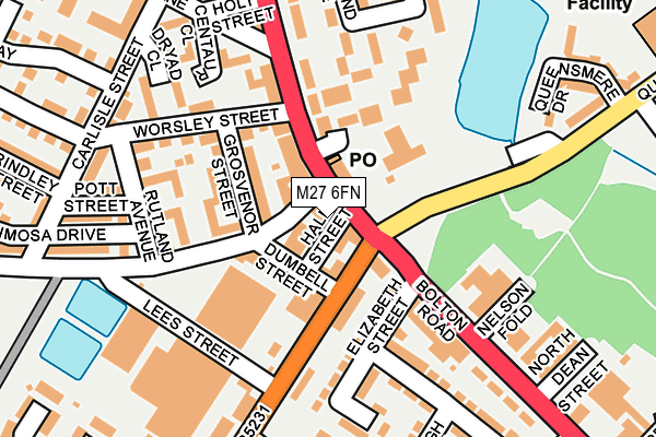 M27 6FN map - OS OpenMap – Local (Ordnance Survey) M27 6FN map - OS OpenMap – Local (Ordnance Survey)