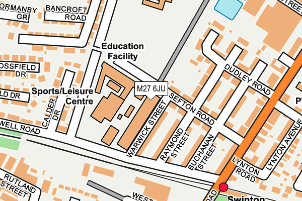 M27 6JU map - OS OpenMap – Local (Ordnance Survey)
