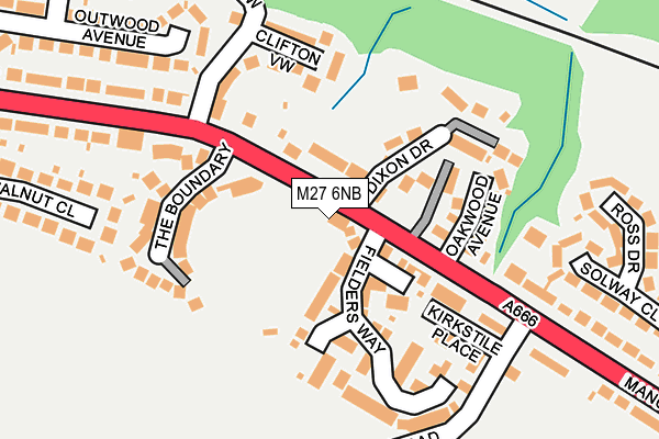 M27 6NB map - OS OpenMap – Local (Ordnance Survey) M27 6NB map - OS OpenMap – Local (Ordnance Survey)