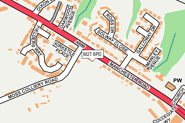 M27 6PD map - OS OpenMap – Local (Ordnance Survey)