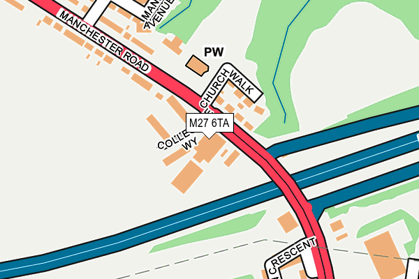 M27 6TA map - OS OpenMap – Local (Ordnance Survey) M27 6TA map - OS OpenMap – Local (Ordnance Survey)