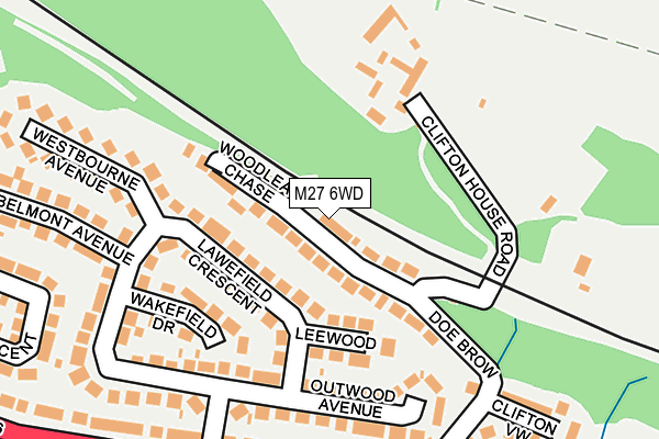 M27 6WD map - OS OpenMap – Local (Ordnance Survey) M27 6WD map - OS OpenMap – Local (Ordnance Survey)