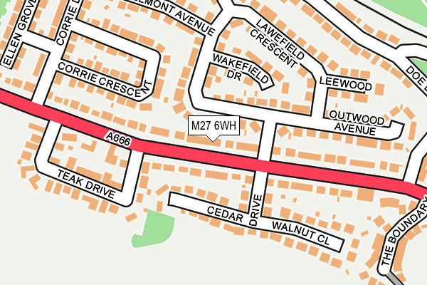 M27 6WH map - OS OpenMap – Local (Ordnance Survey)