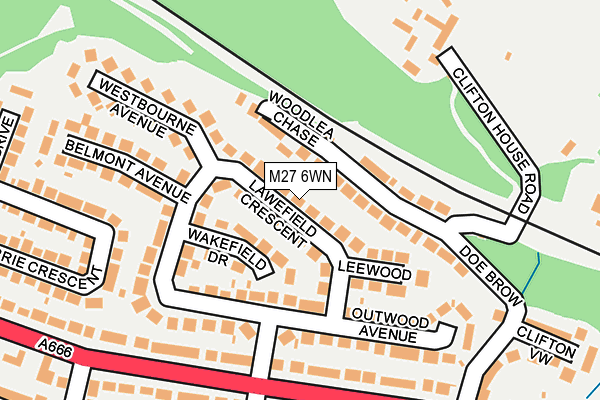 M27 6WN map - OS OpenMap – Local (Ordnance Survey) M27 6WN map - OS OpenMap – Local (Ordnance Survey)