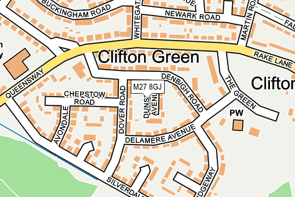 M27 8GJ map - OS OpenMap – Local (Ordnance Survey) M27 8GJ map - OS OpenMap – Local (Ordnance Survey)