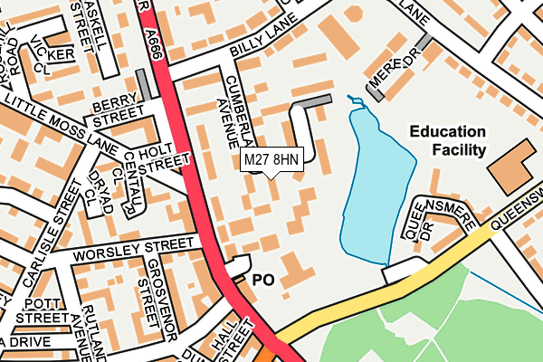 M27 8HN map - OS OpenMap – Local (Ordnance Survey) M27 8HN map - OS OpenMap – Local (Ordnance Survey)